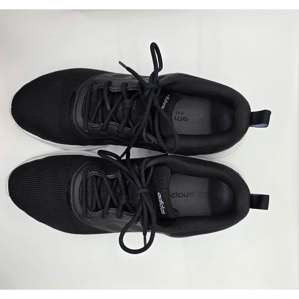 adidas QT Racer 2.0 Cloudfoam Shoes Black White Men's Size 9 H00548 - Picture 9 of 11